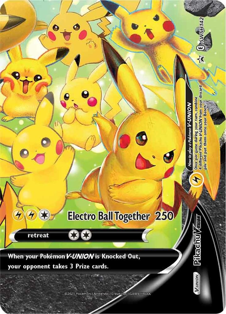 Pikachu V-Union - SWSH142, SWSH: Sword & Shield Promo Cards SWSH142