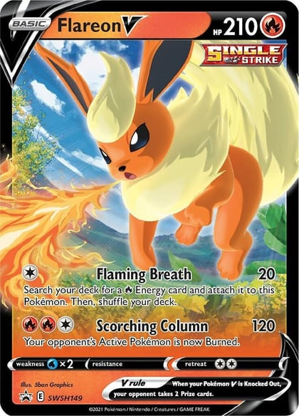 Flareon V - SWSH149, SWSH: Sword & Shield Promo Cards SWSH149