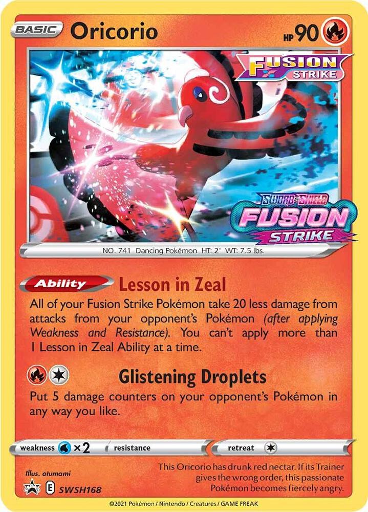 Oricorio - SWSH168 (Prerelease), SWSH: Sword & Shield Promo Cards SWSH168
