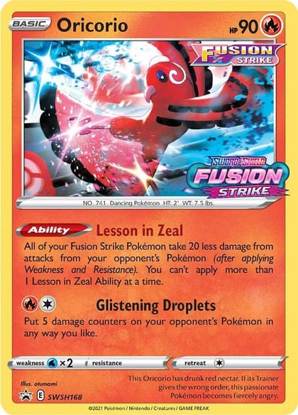 Oricorio - SWSH168 (Prerelease), SWSH: Sword & Shield Promo Cards SWSH168
