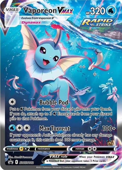 Vaporeon VMAX - SWSH182, SWSH: Sword & Shield Promo Cards SWSH182