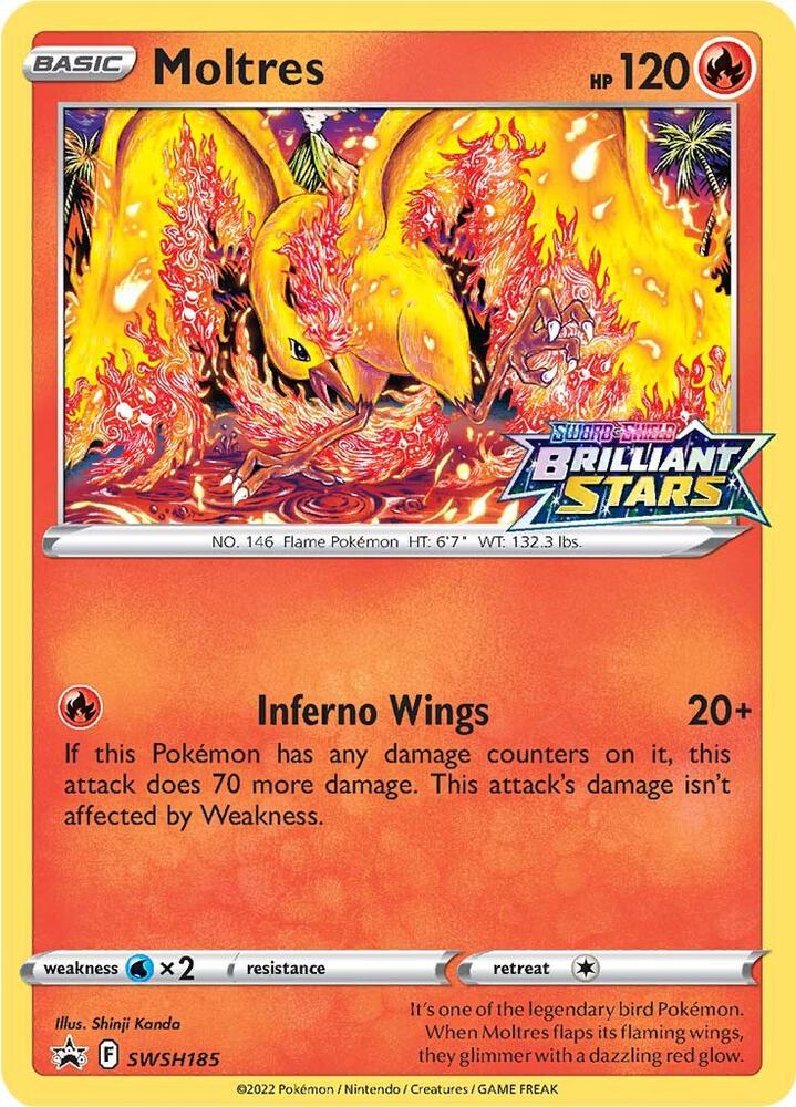 Moltres - SWSH185, SWSH: Sword & Shield Promo Cards SWSH185