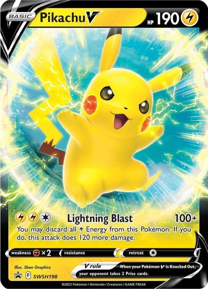 Pikachu V - SWSH198, SWSH: Sword & Shield Promo Cards SWSH198