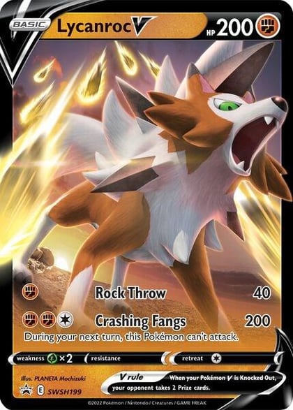 Lycanroc V - SWSH199, SWSH: Sword & Shield Promo Cards SWSH199