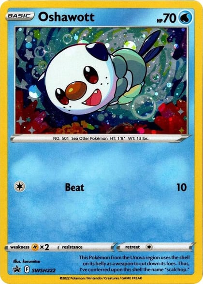 Oshawott - SWSH222 (Cosmo Holo), SWSH: Sword & Shield Promo Cards SWSH222