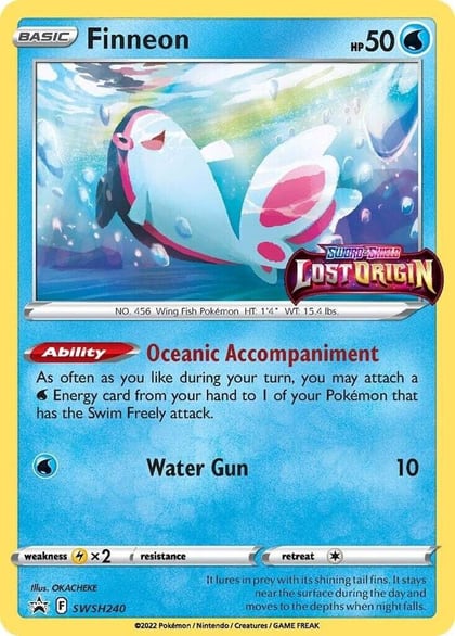Finneon - SWSH240 (Prerelease), SWSH: Sword & Shield Promo Cards SWSH240