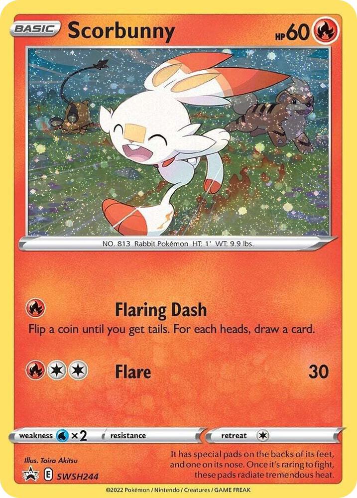 Scorbunny - SWSH244 (Cosmos Holo), SWSH: Sword & Shield Promo Cards SWSH244