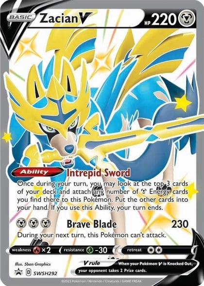 Zacian V (Shiny) - SWSH292, SWSH: Sword & Shield Promo Cards SWSH292
