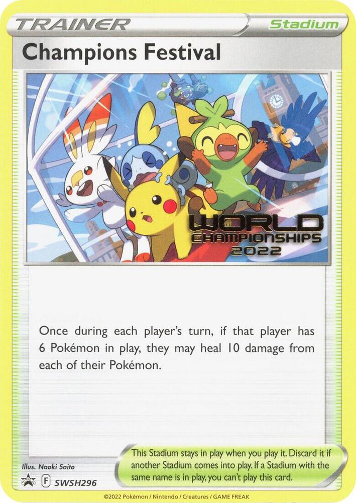 Champions Festival - SWSH296 (World Championships 2022), SWSH: Sword & Shield Promo Cards SWSH296