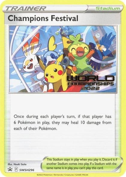 Champions Festival - SWSH296 (World Championships 2022), SWSH: Sword & Shield Promo Cards SWSH296