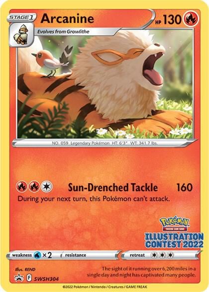Arcanine (Illustration Contest 2022), SWSH: Sword & Shield Promo Cards SWSH304