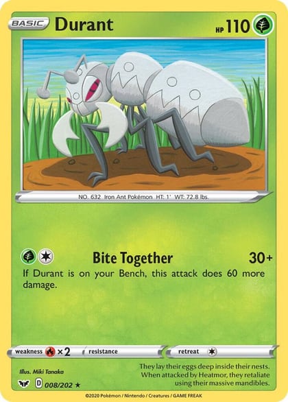 Durant, SWSH01: Sword & Shield Base Set 008/202