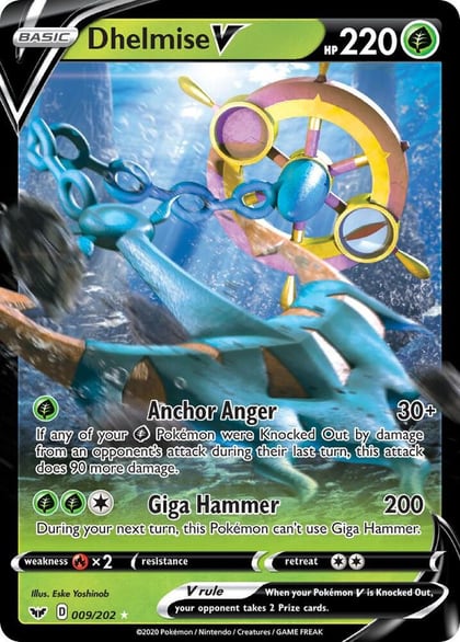 Dhelmise V, SWSH01: Sword & Shield Base Set 009/202