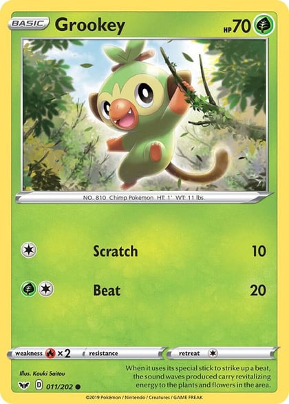 Grookey (011), SWSH01: Sword & Shield Base Set 011/202