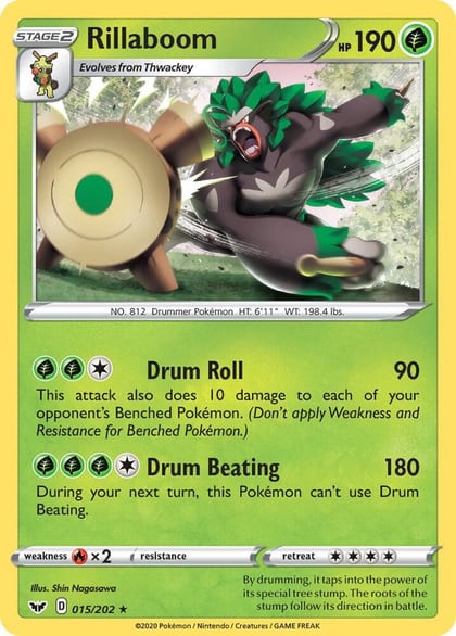 Rillaboom (015), SWSH01: Sword & Shield Base Set 015/202