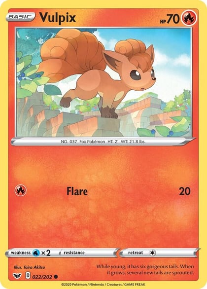 Vulpix, SWSH01: Sword & Shield Base Set 022/202
