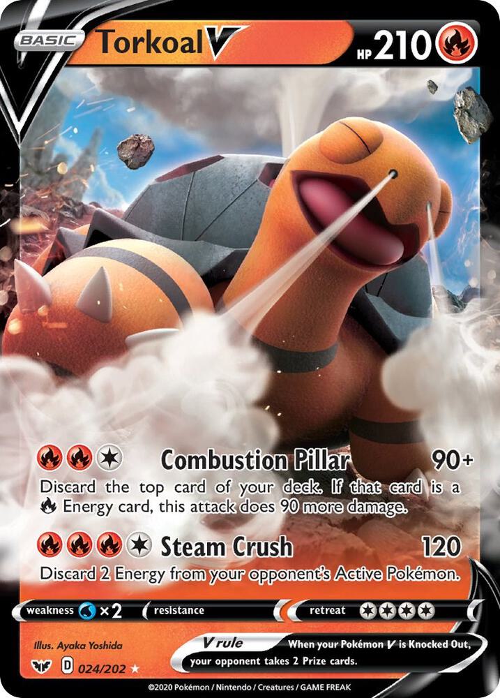 Torkoal V, SWSH01: Sword & Shield Base Set 024/202