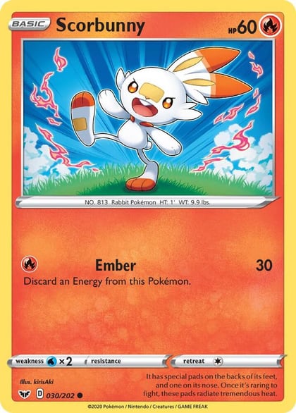 Scorbunny (030), SWSH01: Sword & Shield Base Set 030/202