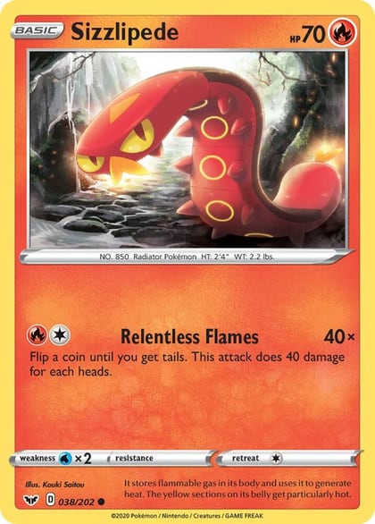 Sizzlipede (038), SWSH01: Sword & Shield Base Set 038/202