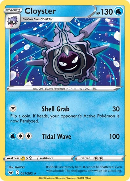 Cloyster, SWSH01: Sword & Shield Base Set 041/202