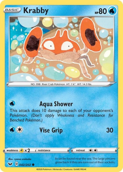 Krabby (042), SWSH01: Sword & Shield Base Set 042/202
