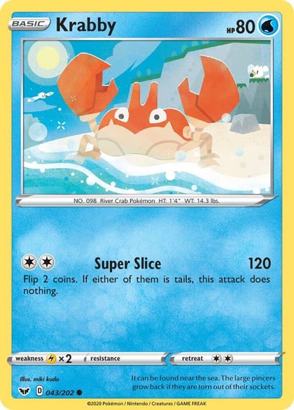 Krabby (043), SWSH01: Sword & Shield Base Set 043/202