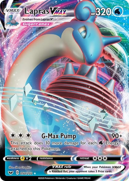 Lapras VMAX, SWSH01: Sword & Shield Base Set 050/202