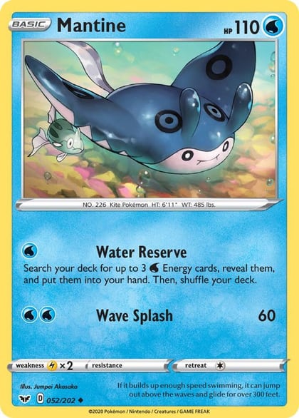 Mantine, SWSH01: Sword & Shield Base Set 052/202