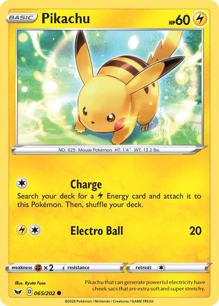 Pikachu, SWSH01: Sword & Shield Base Set 065/202