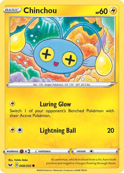 Chinchou (068), SWSH01: Sword & Shield Base Set 068/202