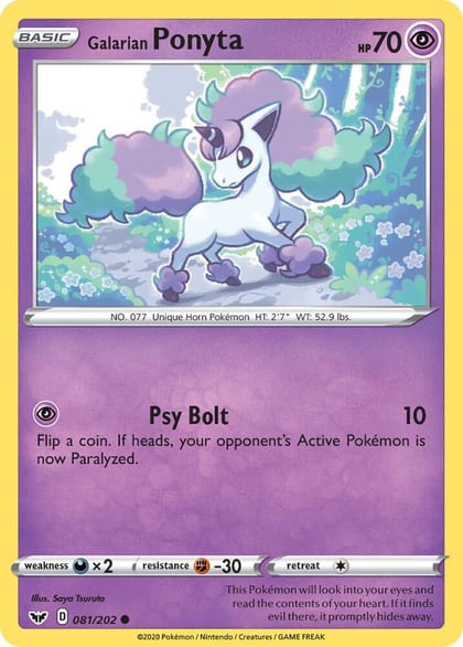 Galarian Ponyta, SWSH01: Sword & Shield Base Set 081/202