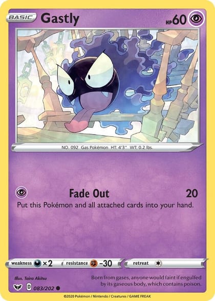 Gastly, SWSH01: Sword & Shield Base Set 083/202