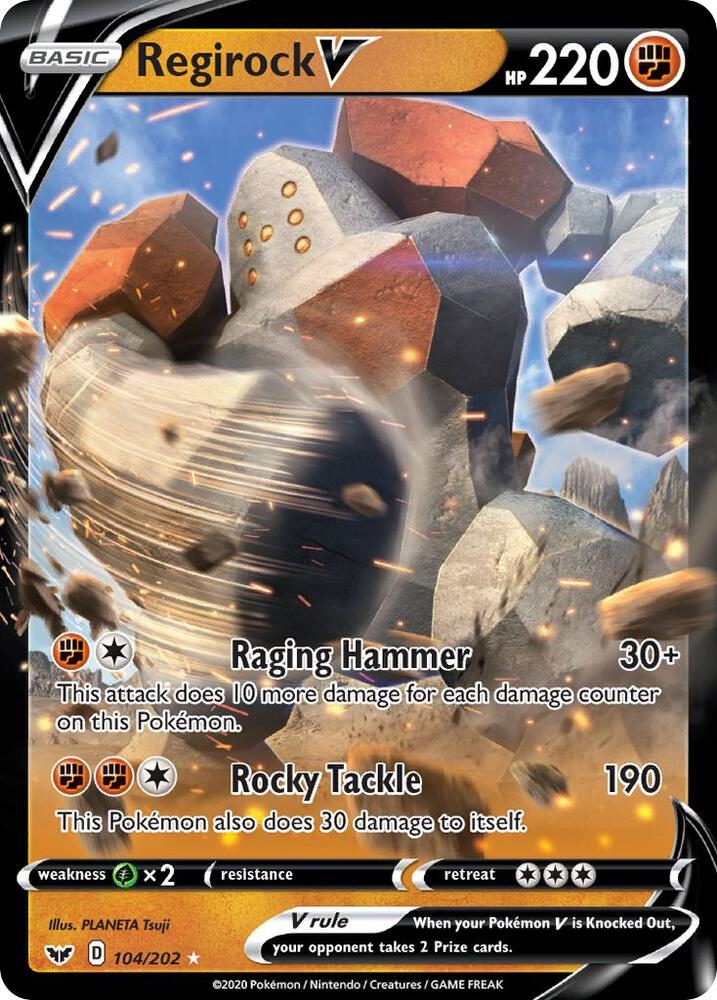 Regirock V, SWSH01: Sword & Shield Base Set 104/202