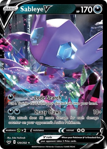 Sableye V, SWSH01: Sword & Shield Base Set 120/202