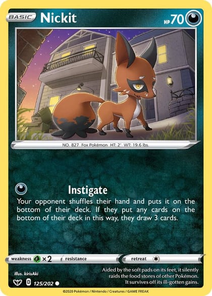 Nickit, SWSH01: Sword & Shield Base Set 125/202