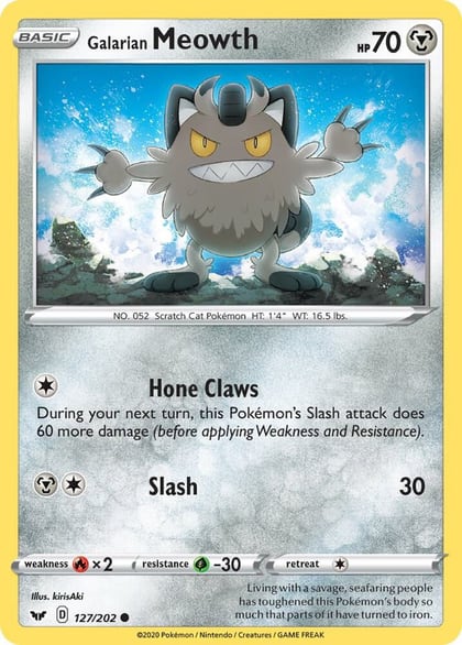 Galarian Meowth, SWSH01: Sword & Shield Base Set 127/202