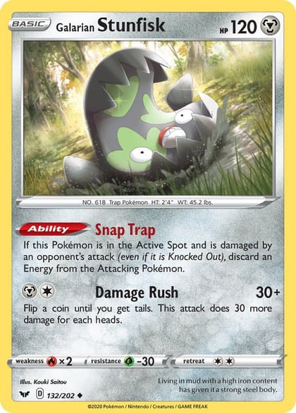 Galarian Stunfisk, SWSH01: Sword & Shield Base Set 132/202