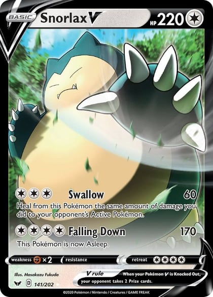 Snorlax V, SWSH01: Sword & Shield Base Set 141/202