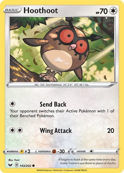 Hoothoot, SWSH01: Sword & Shield Base Set 143/202
