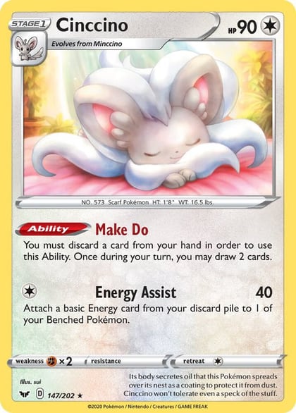 Cinccino, SWSH01: Sword & Shield Base Set 147/202