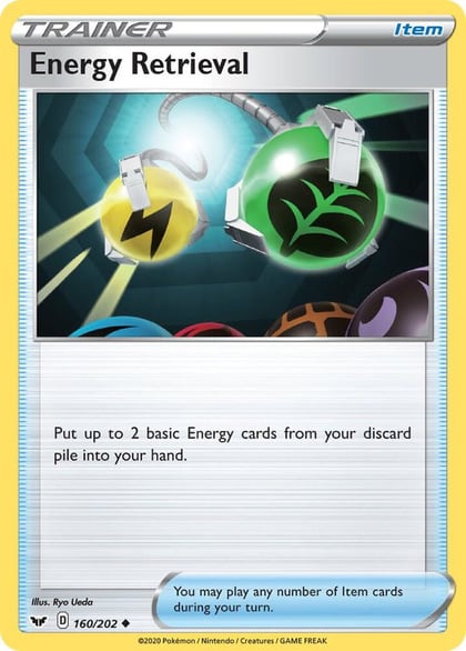 Energy Retrieval, SWSH01: Sword & Shield Base Set 160/202