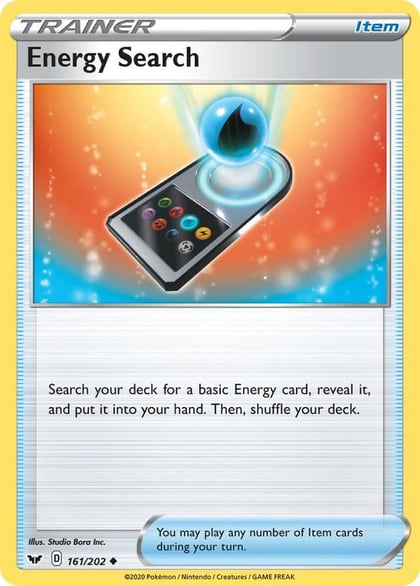 Energy Search, SWSH01: Sword & Shield Base Set 161/202