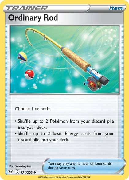Ordinary Rod, SWSH01: Sword & Shield Base Set 171/202