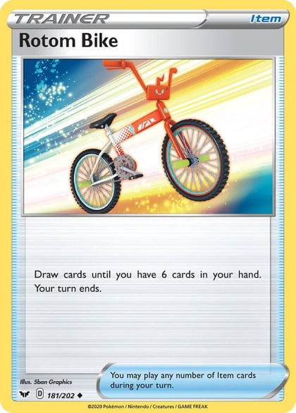 Rotom Bike, SWSH01: Sword & Shield Base Set 181/202