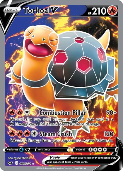 Torkoal V (Full Art), SWSH01: Sword & Shield Base Set 188/202