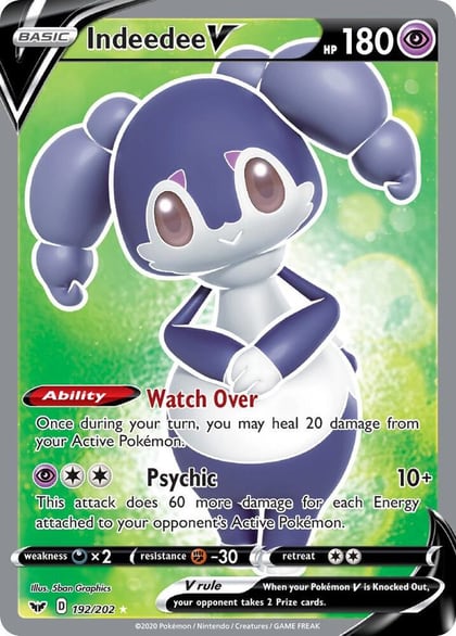 Indeedee V (Full Art), SWSH01: Sword & Shield Base Set 192/202