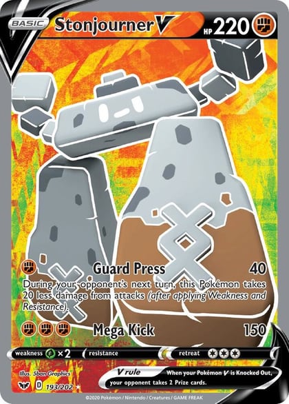 Stonjourner V (Full Art), SWSH01: Sword & Shield Base Set 193/202