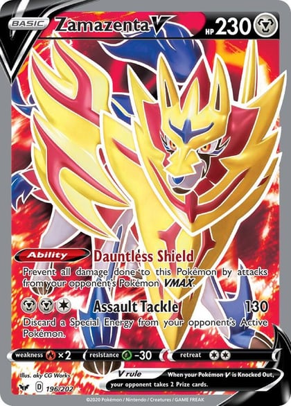 Zamazenta V (Full Art), SWSH01: Sword & Shield Base Set 196/202