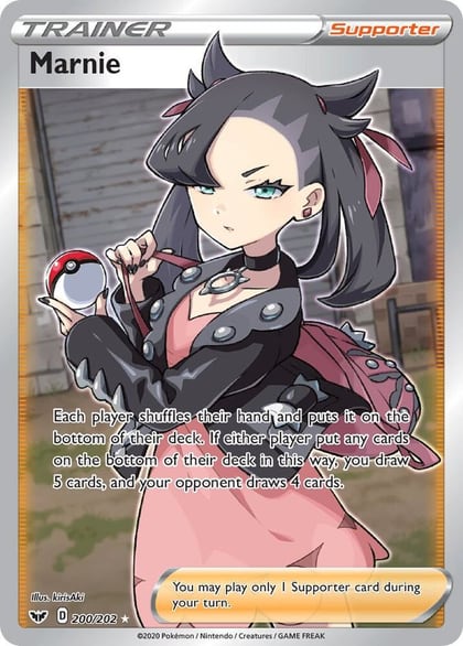 Marnie (Full Art), SWSH01: Sword & Shield Base Set 200/202