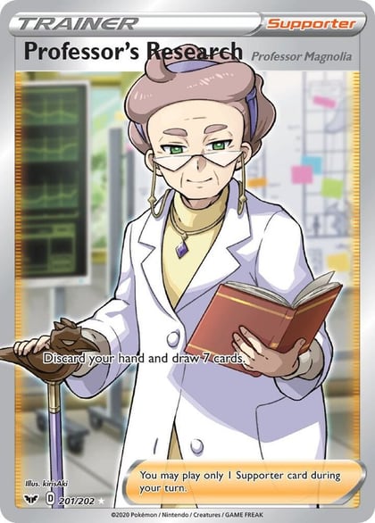 Professor's Research [Professor Magnolia] (Full Art), SWSH01: Sword & Shield Base Set 201/202